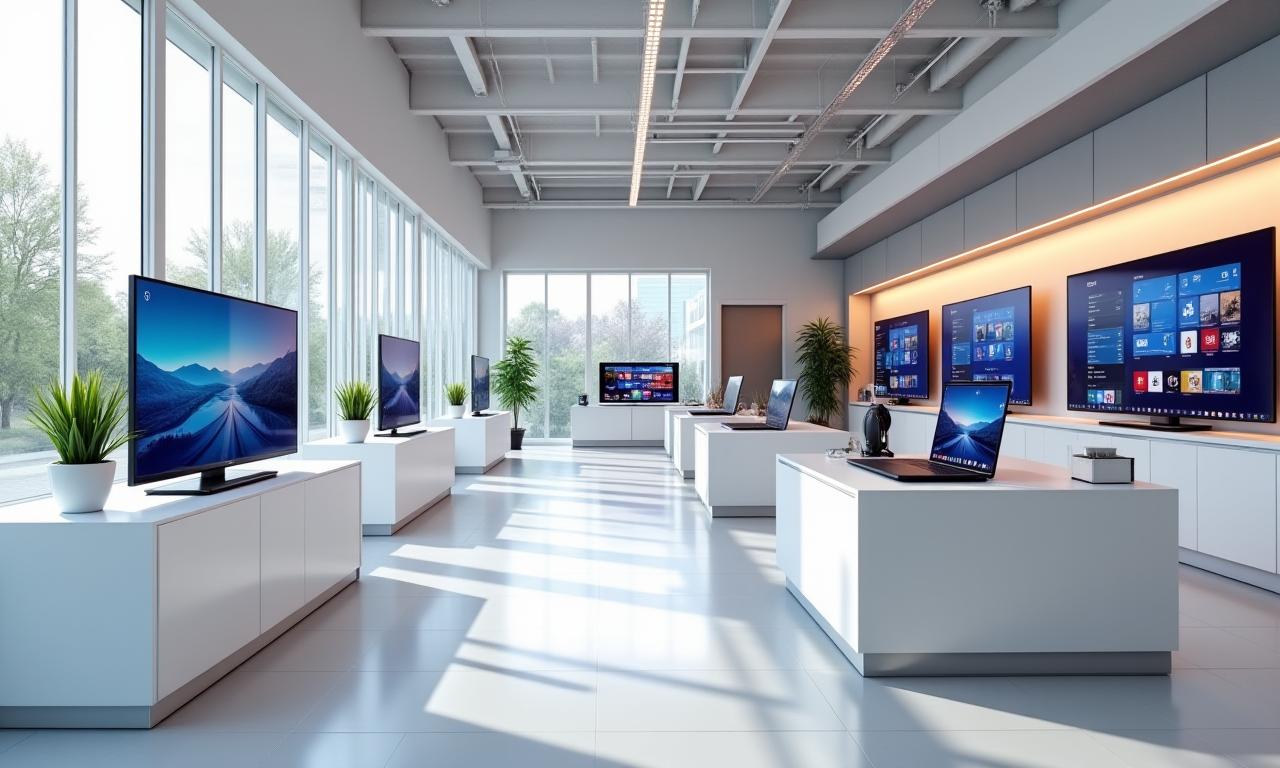 Modernes, helles Interieur des Elektronikfachgeschäfts AlpenSpark Electronics in Zürich